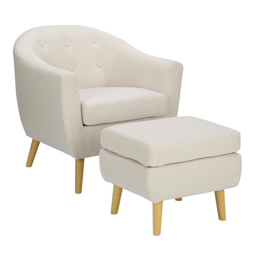 Rockwell Chair + Ottoman Set